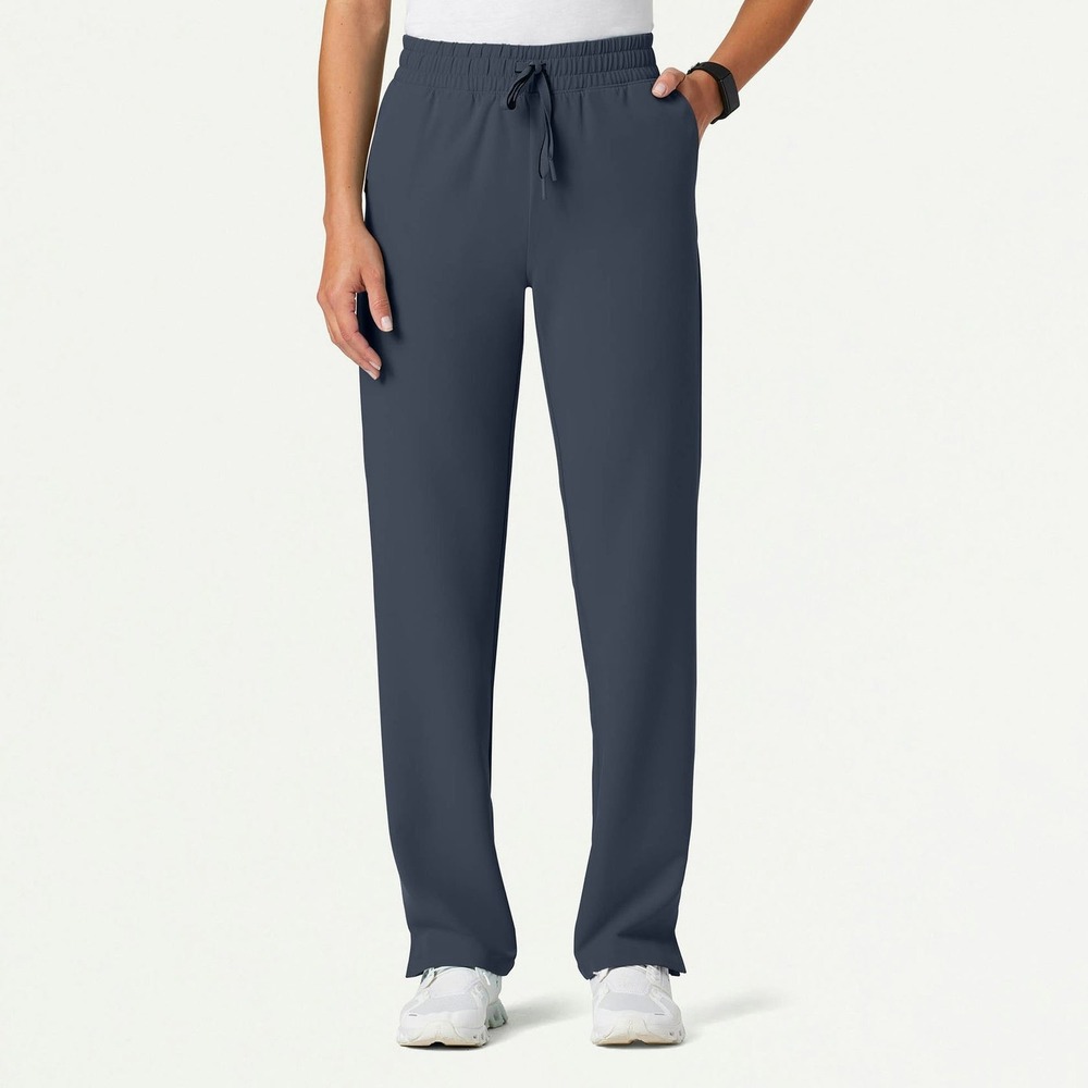 Jaanuu Kerr 365 Womens High Waisted Scrub Pants Carbon Gray W20004 Small